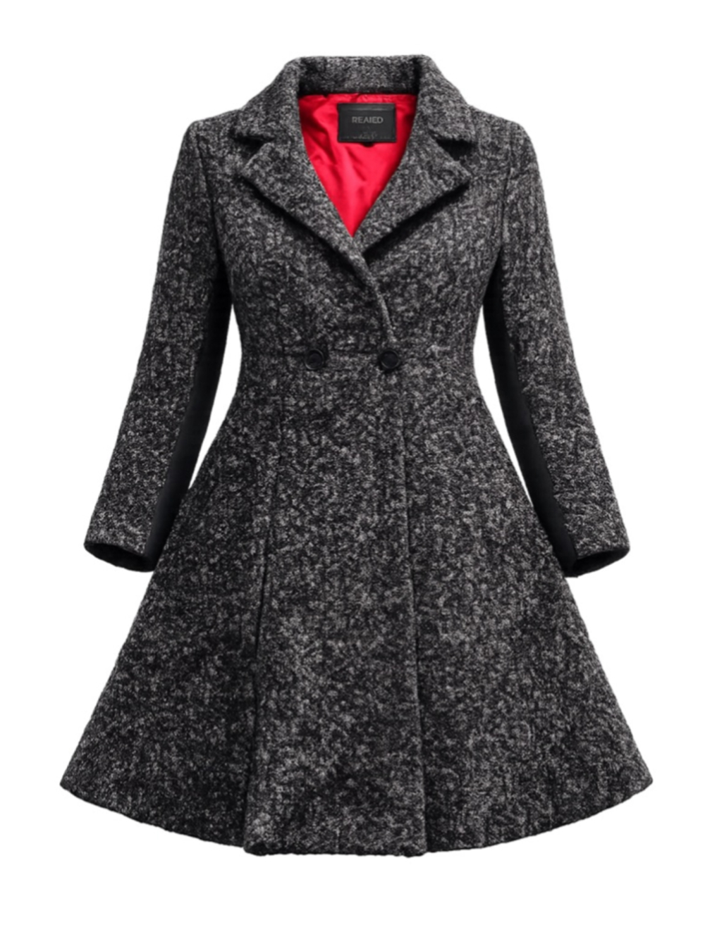 Women's Torrid Pea Coat Plus 0X Black Red